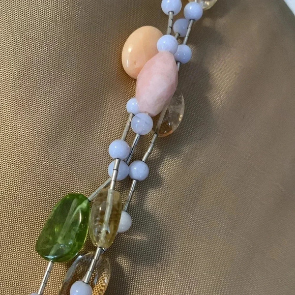 Gemstone necklace SS  925 - Picture 3 of 9